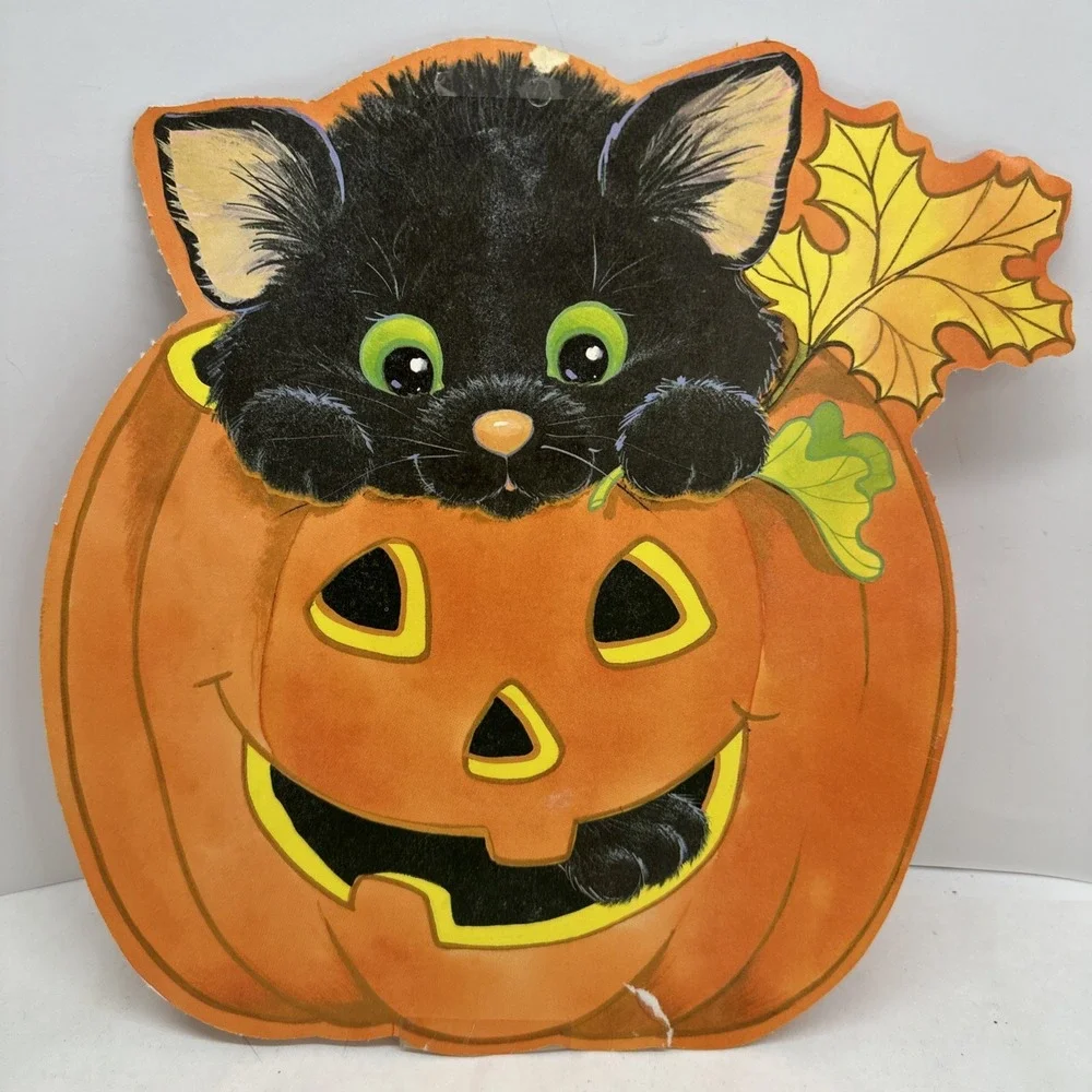 Vintage Halloween Die Cut Cardboard Wall Window Decorations Beistle Eureka Lot 9